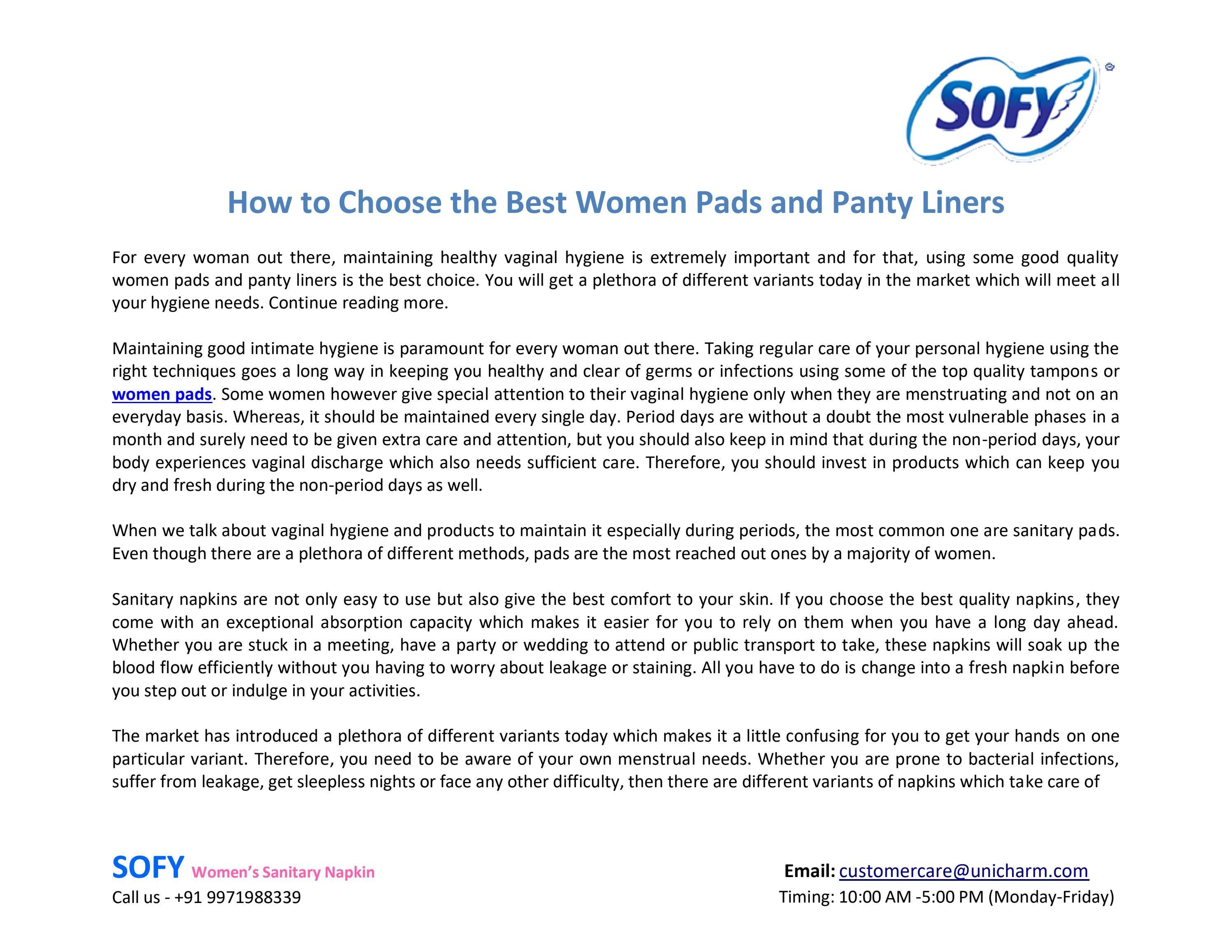 How to Choose the Best Women Pads and Panty Liners by Harleen Kaur Issuu