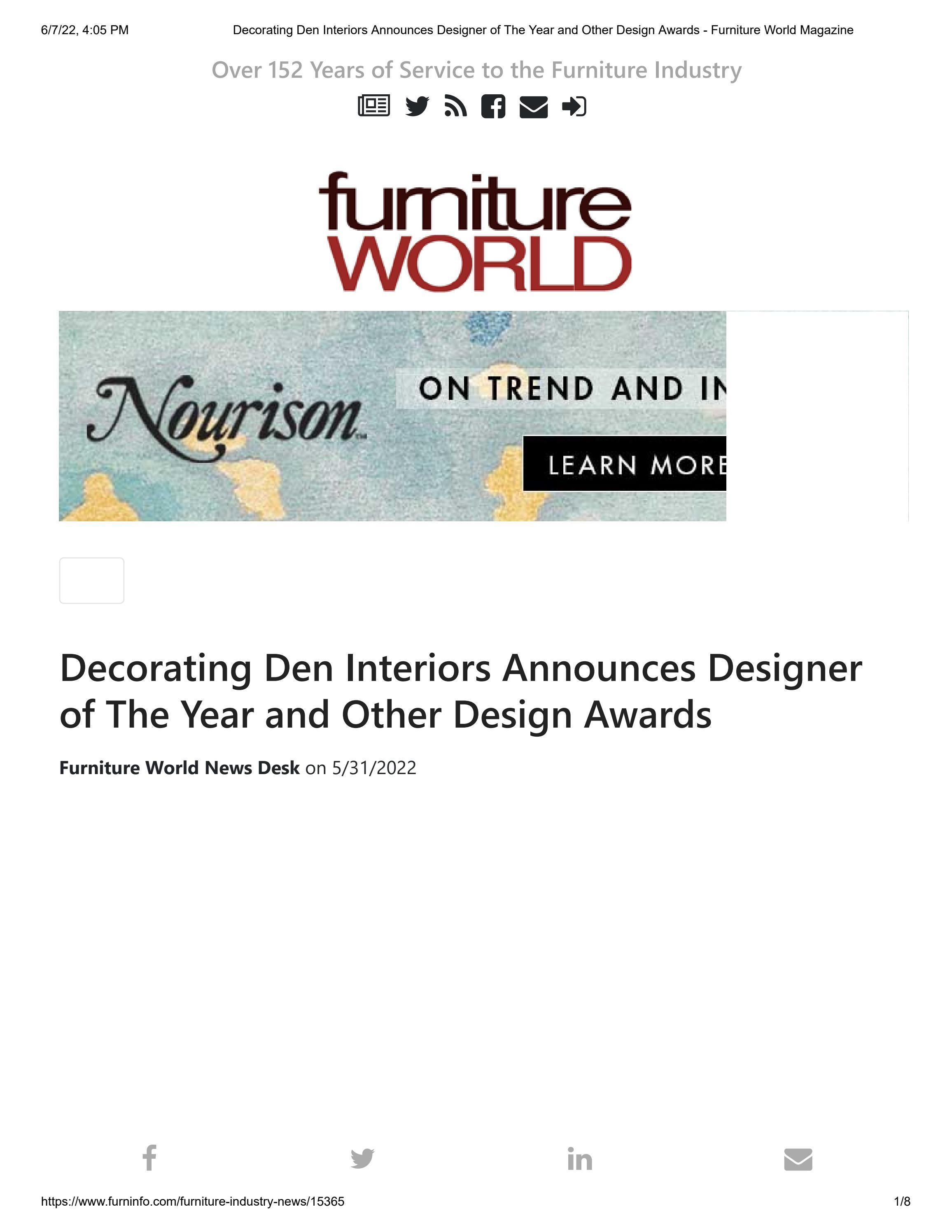 Designer of the Year Awar by Decorating Den Interiors Issuu