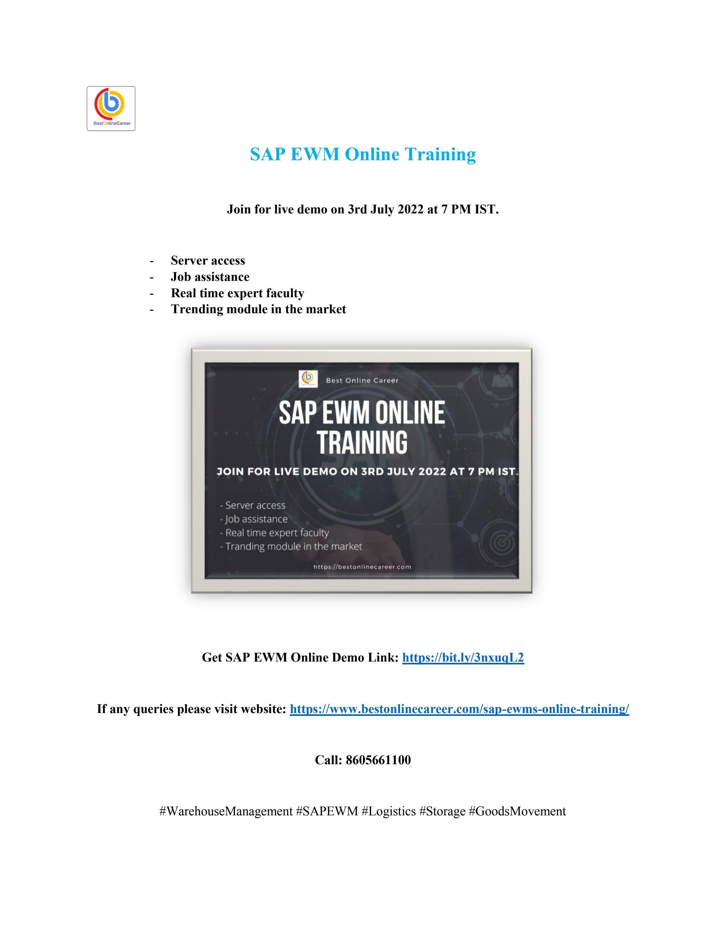 SAP EWM Online Training By Shruti allentics Issuu