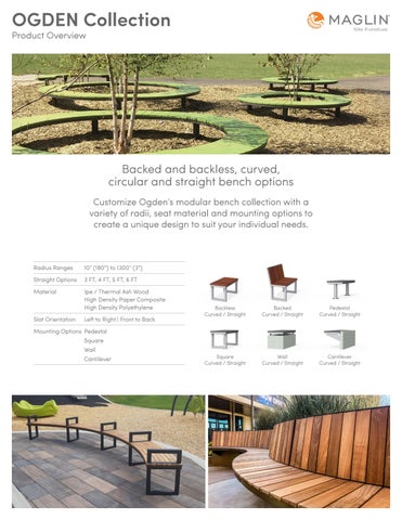 Maglin Site Furniture 家具目录 · Product Overview 第 11 页