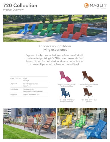 Maglin Site Furniture 家具目录 · Product Overview 第 15 页