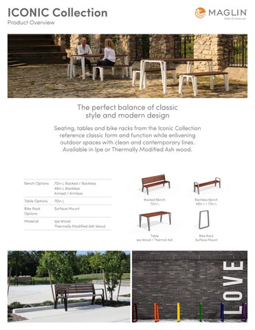 Maglin Site Furniture 家具目录 · Product Overview 第 17 页