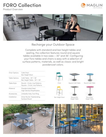 Maglin Site Furniture 家具目录 · Product Overview 第 19 页