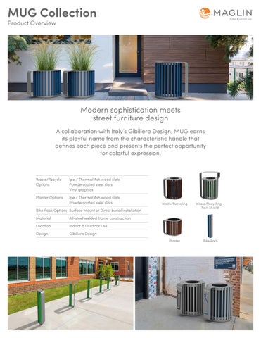 Maglin Site Furniture 家具目录 · Product Overview 第 5 页