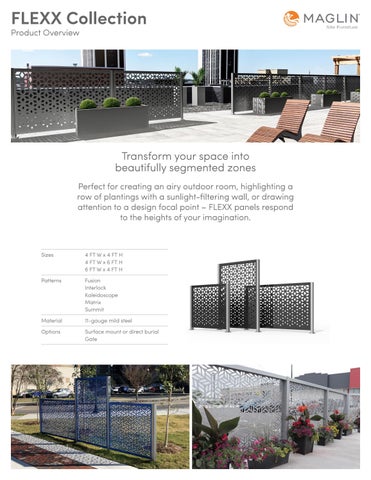 Maglin Site Furniture 家具目录 · Product Overview 第 7 页