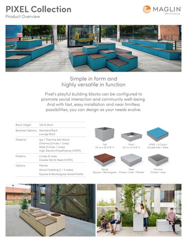 Maglin Site Furniture 家具目录 · Product Overview 第 9 页