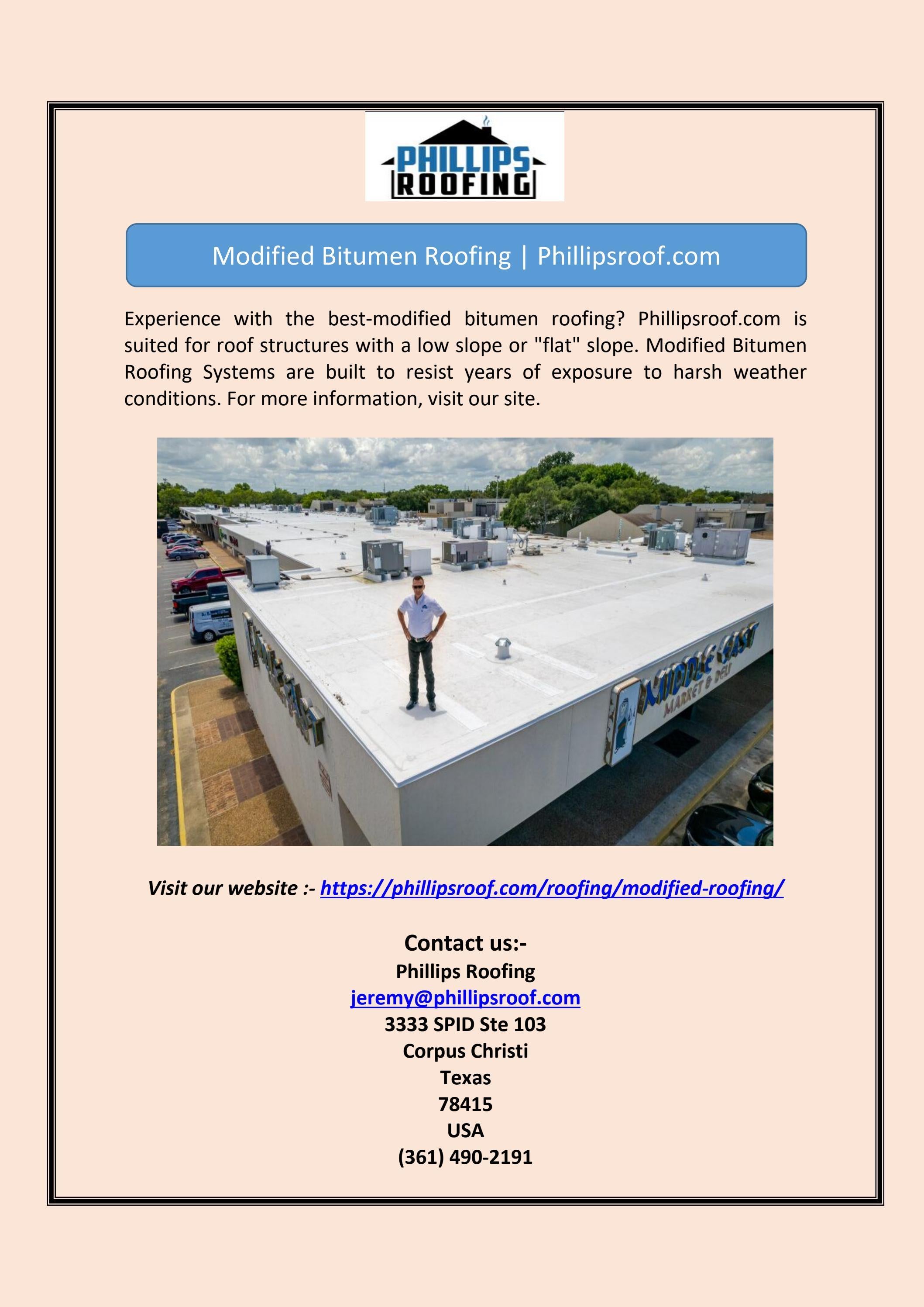 Modified Bitumen Roofing by Phillips Roofing Issuu