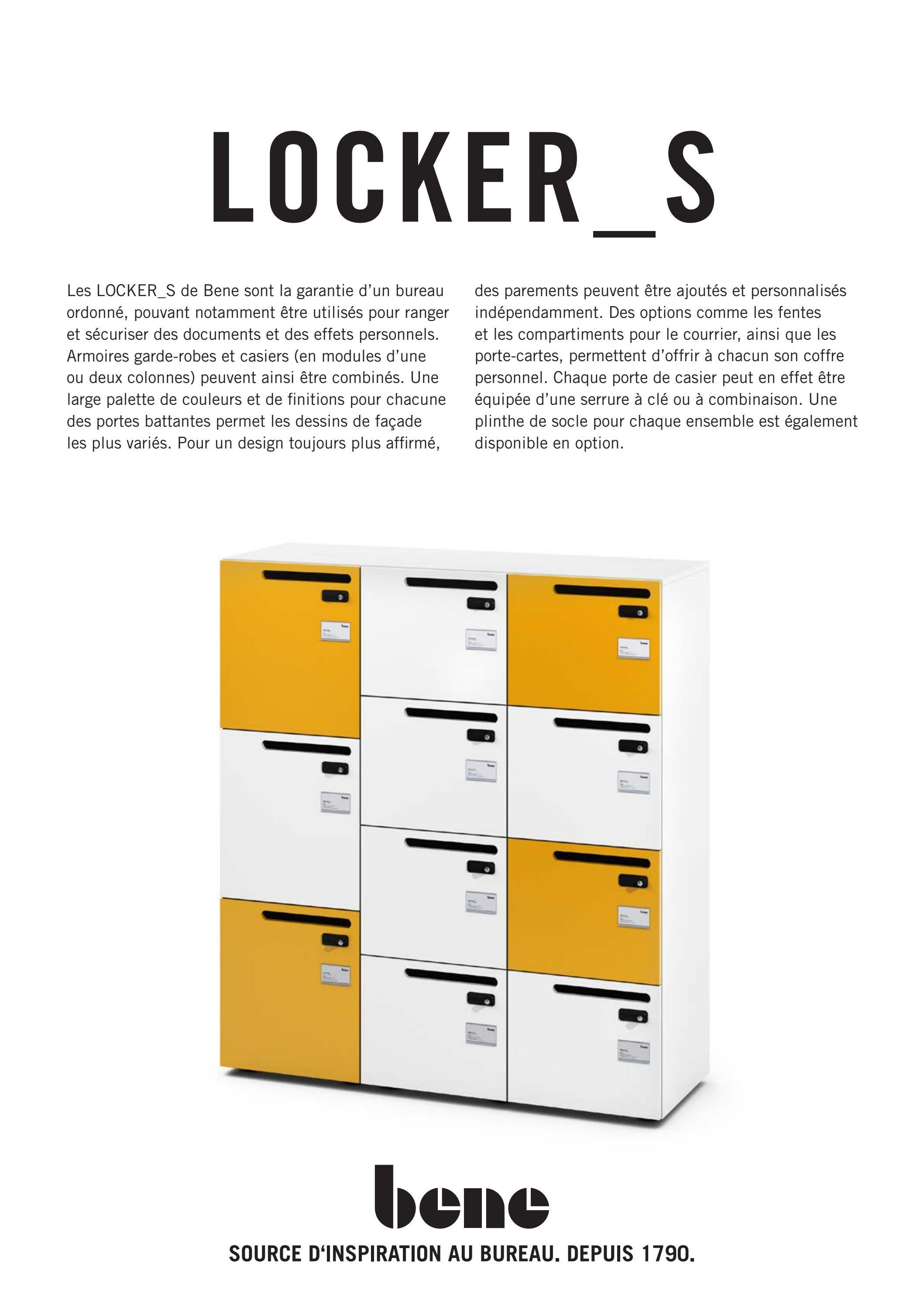LOCKER_S Prodcut data sheet Francais by Bene Office - Issuu