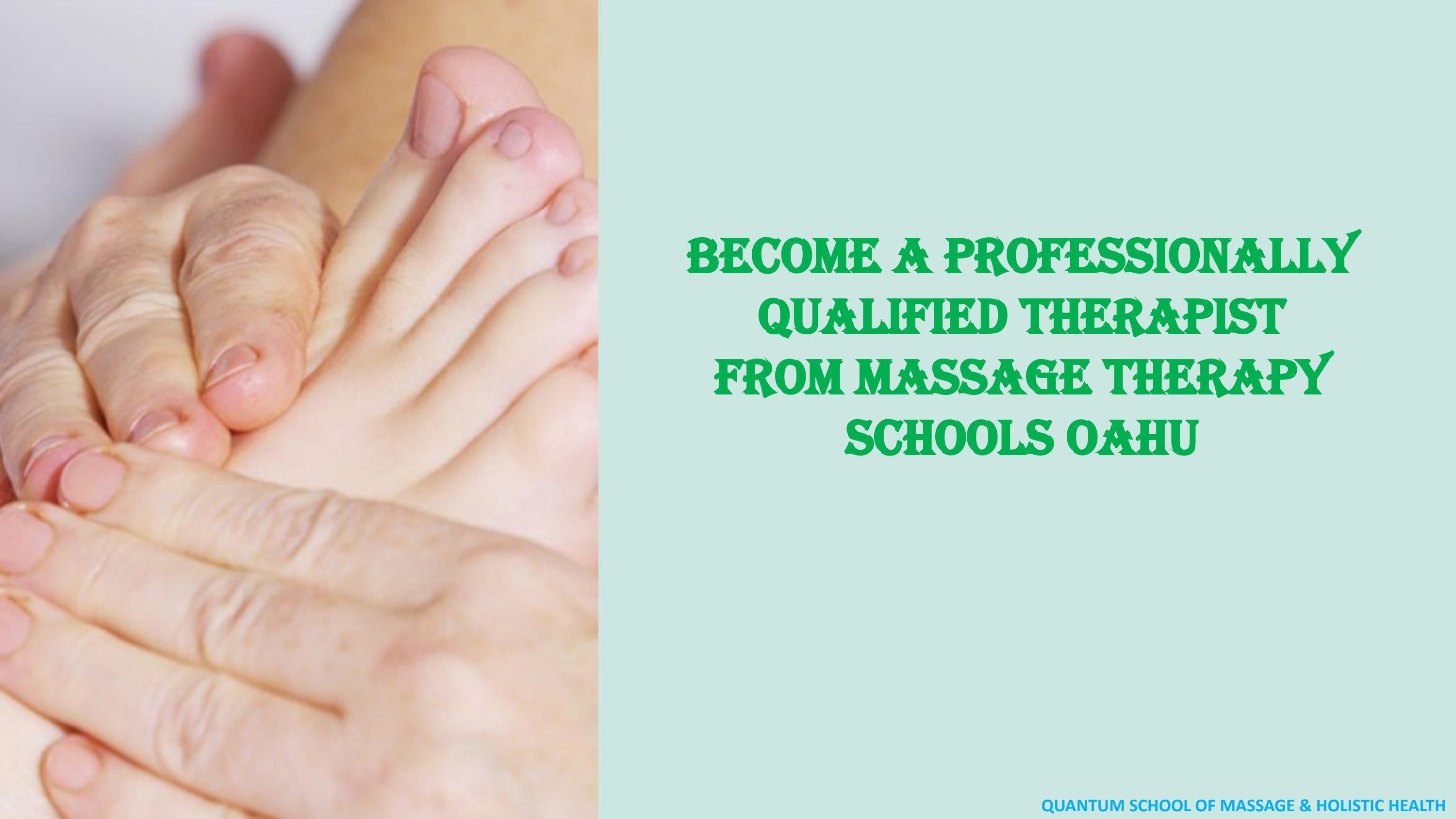 a professionally qualified therapist from massage therapy