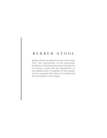 Andrea Espejel 家具目录 · BERBER 凳 DESIGN 第 18 页