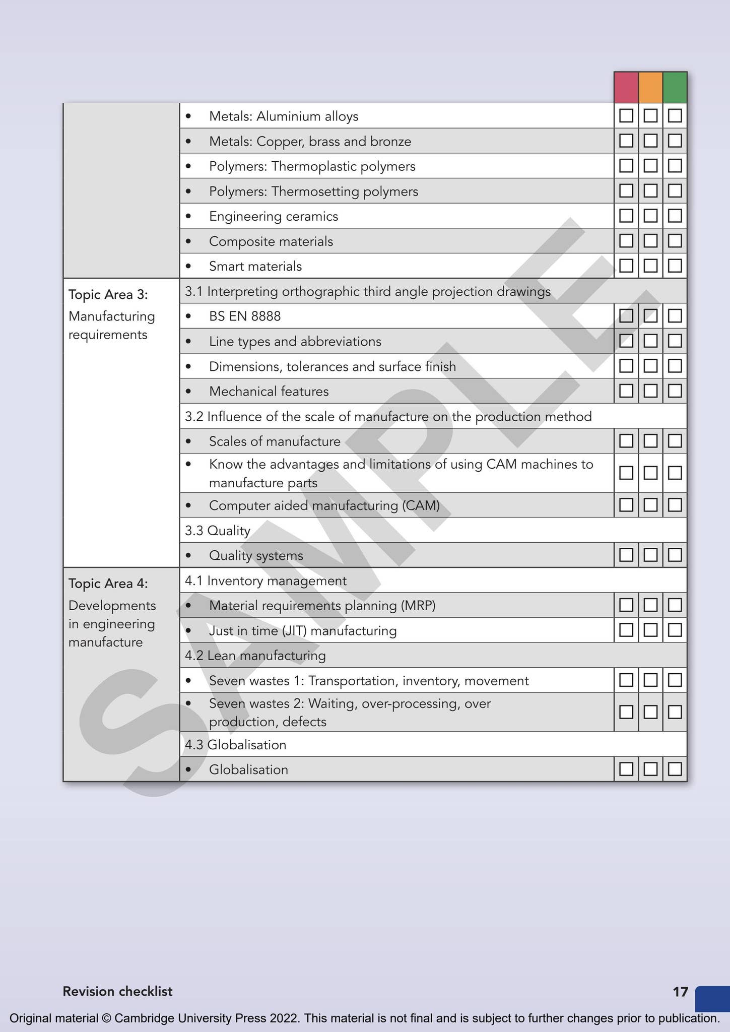 Cambridge National Engineering manufacture Revision Guide and Workbook ...