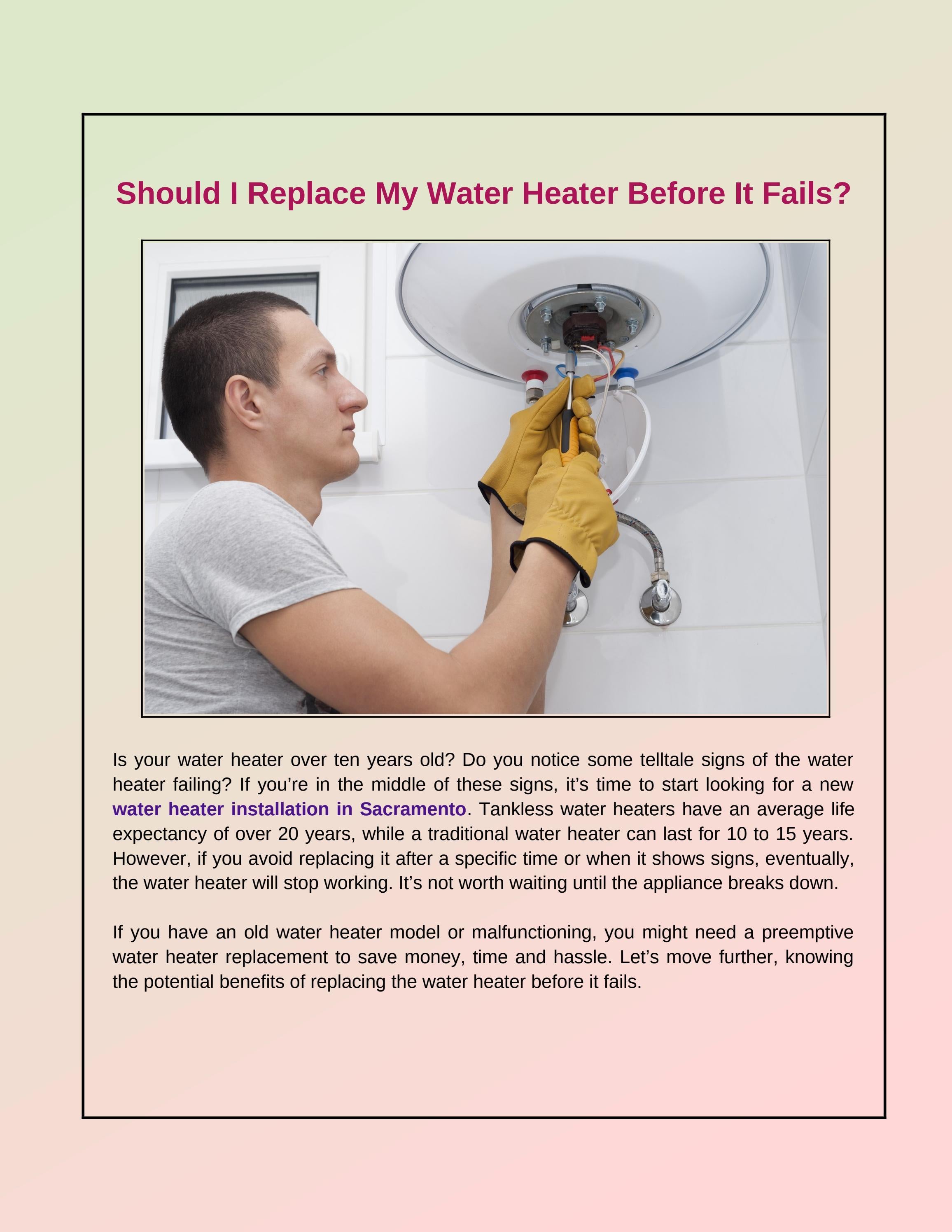 Is it Essential to Replace a Water Heater Before It Fails? by Heald
