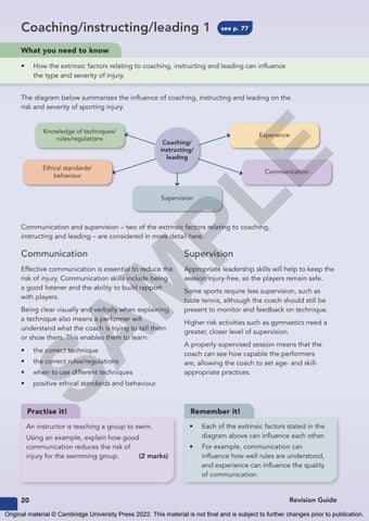 Cambridge National Sport Science Revision Guide Sample by Cambridge ...