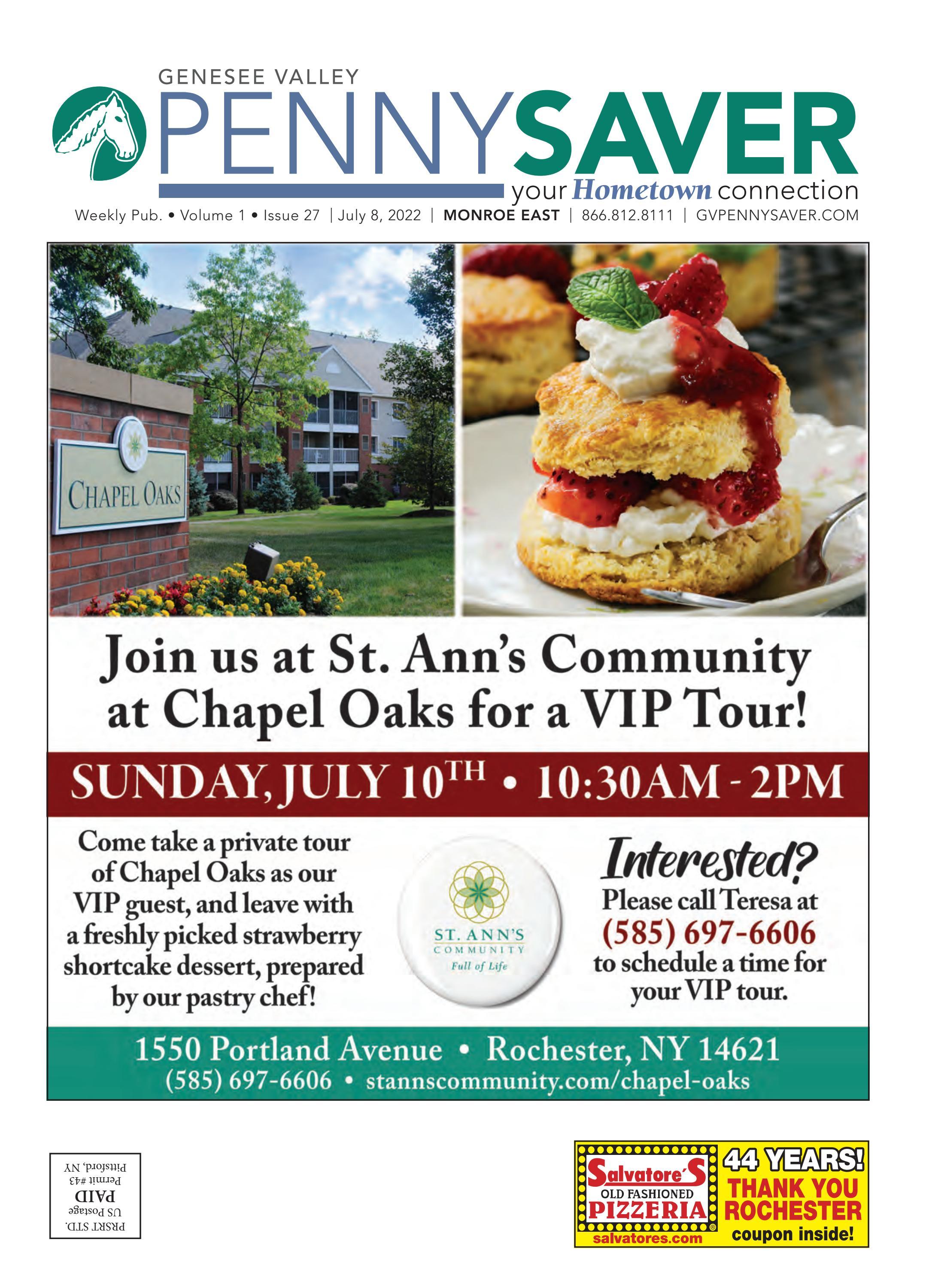 Monroe East Genesee Valley Penny Saver 07082022 by Featured Media