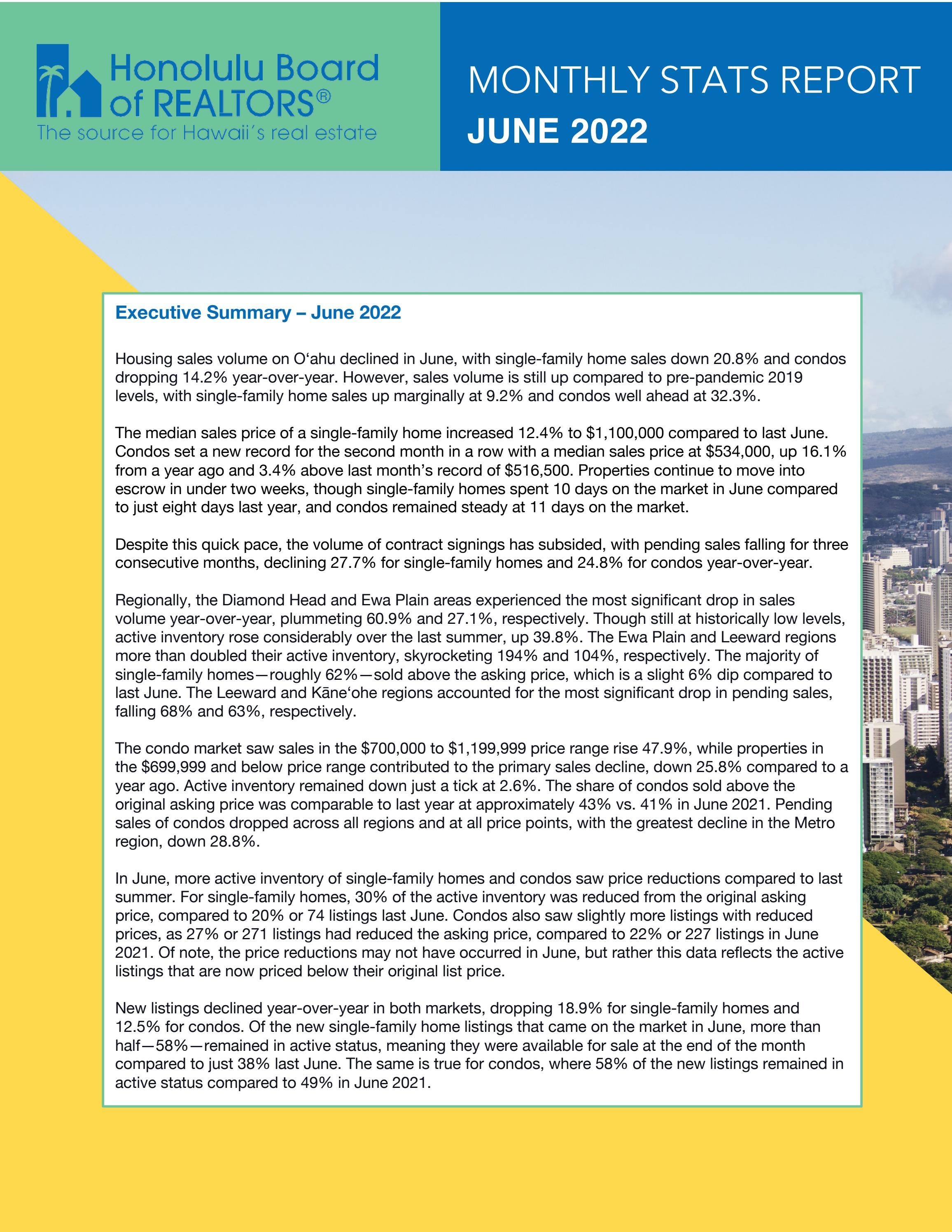 Oahu Real Estate Update June 2022 by List Sotheby's International