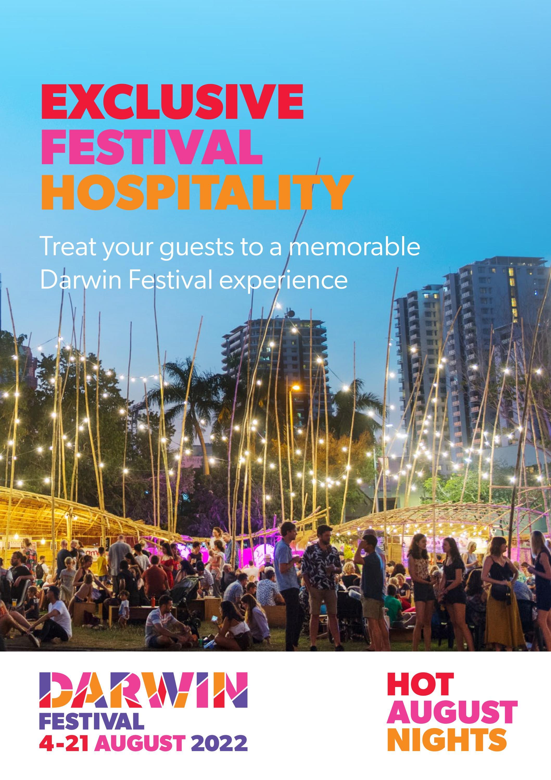 2022 Darwin Festival Hospitality Brochure by Darwin Festival Issuu