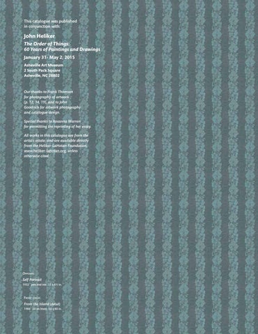 John Heliker: The Order of Things 第 2 页