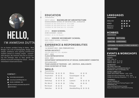 UNERGRADUATE ARCHITECTURE PORTFOLIO - ANWESHA DUTTA 第 2 页