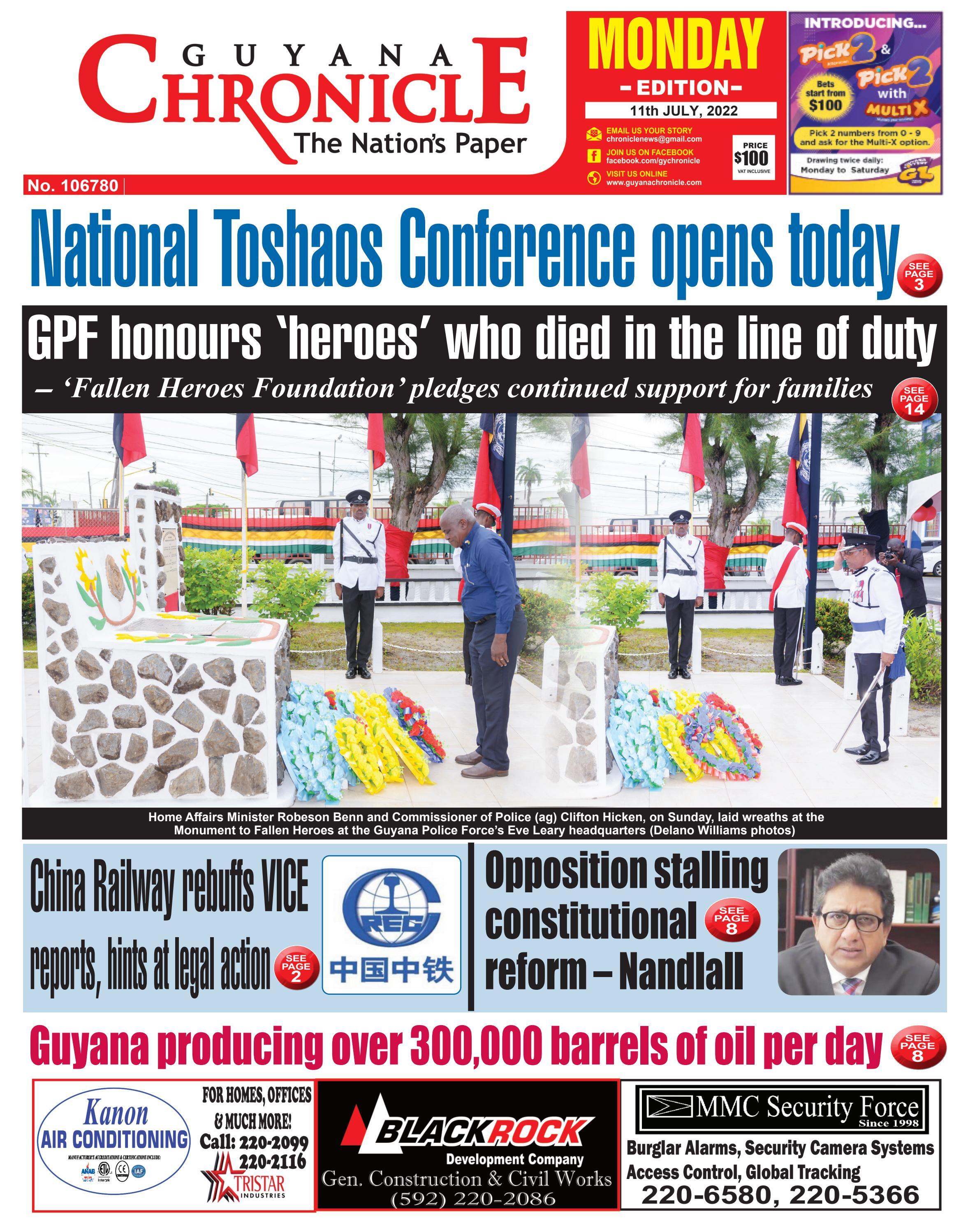 Guyana Chronicle E-Paper 11-07-2022 by Guyana Chronicle - Issuu