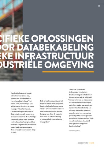INDUSTRY 5 - INDUSTRIËLE NETWERKEN: EEN MUST 第 23 页