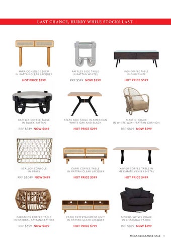 OZ Design Furniture 家具目录 · MEGA CLEARANCE SALE OZ DESIGN FURNITURE 第 11 页