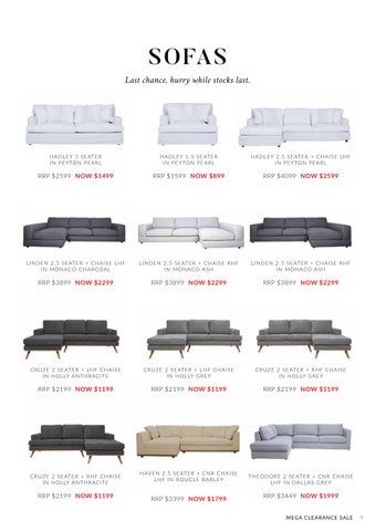 OZ Design Furniture 家具目录 · MEGA CLEARANCE SALE OZ DESIGN FURNITURE 第 3 页