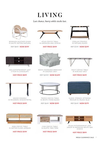 OZ Design Furniture 家具目录 · MEGA CLEARANCE SALE OZ DESIGN FURNITURE 第 7 页