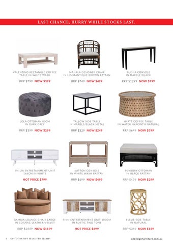 OZ Design Furniture 家具目录 · MEGA CLEARANCE SALE OZ DESIGN FURNITURE 第 8 页