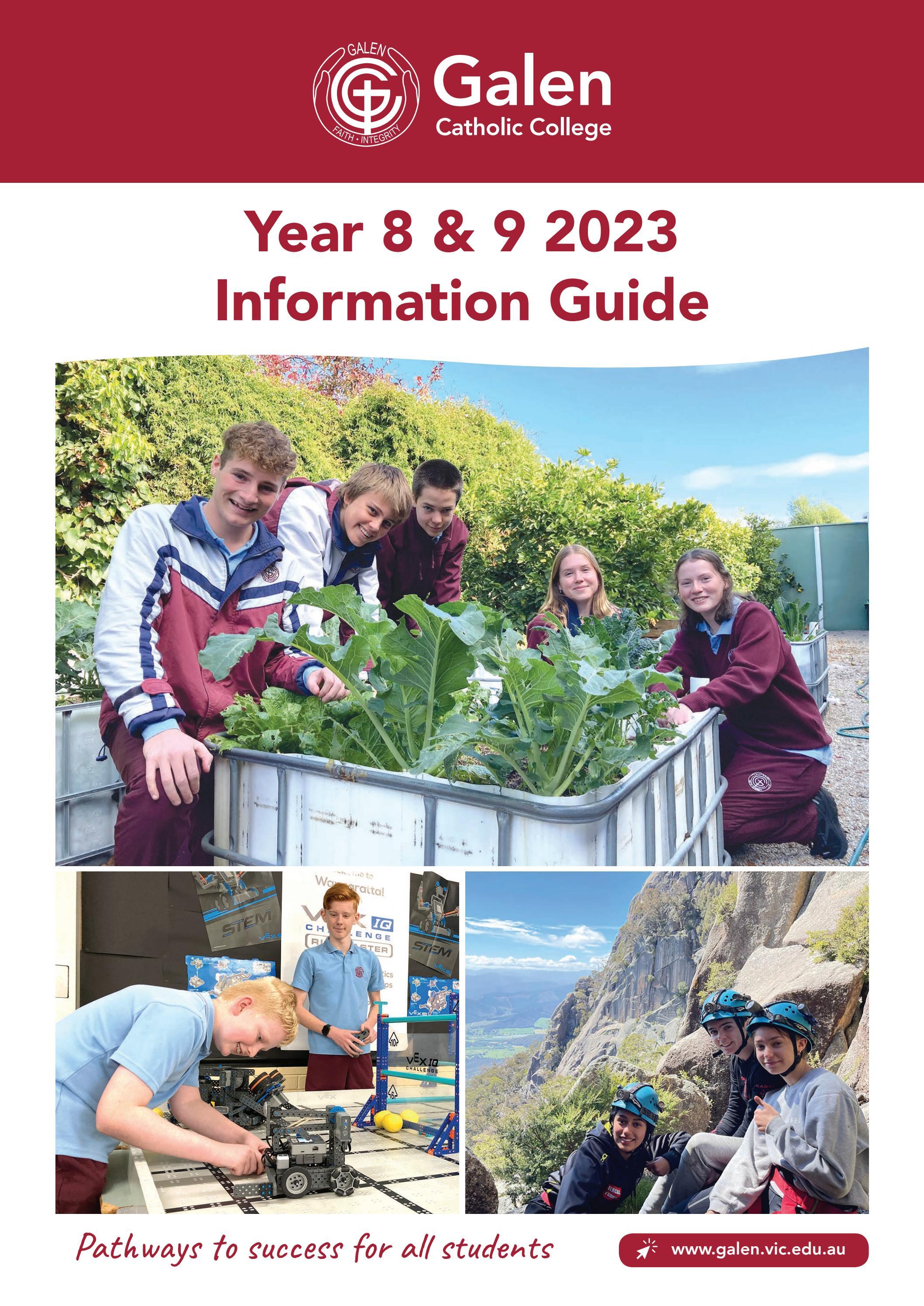 Galen Catholic College 2023 Year 8 & 9 Course Guide by Galen Catholic