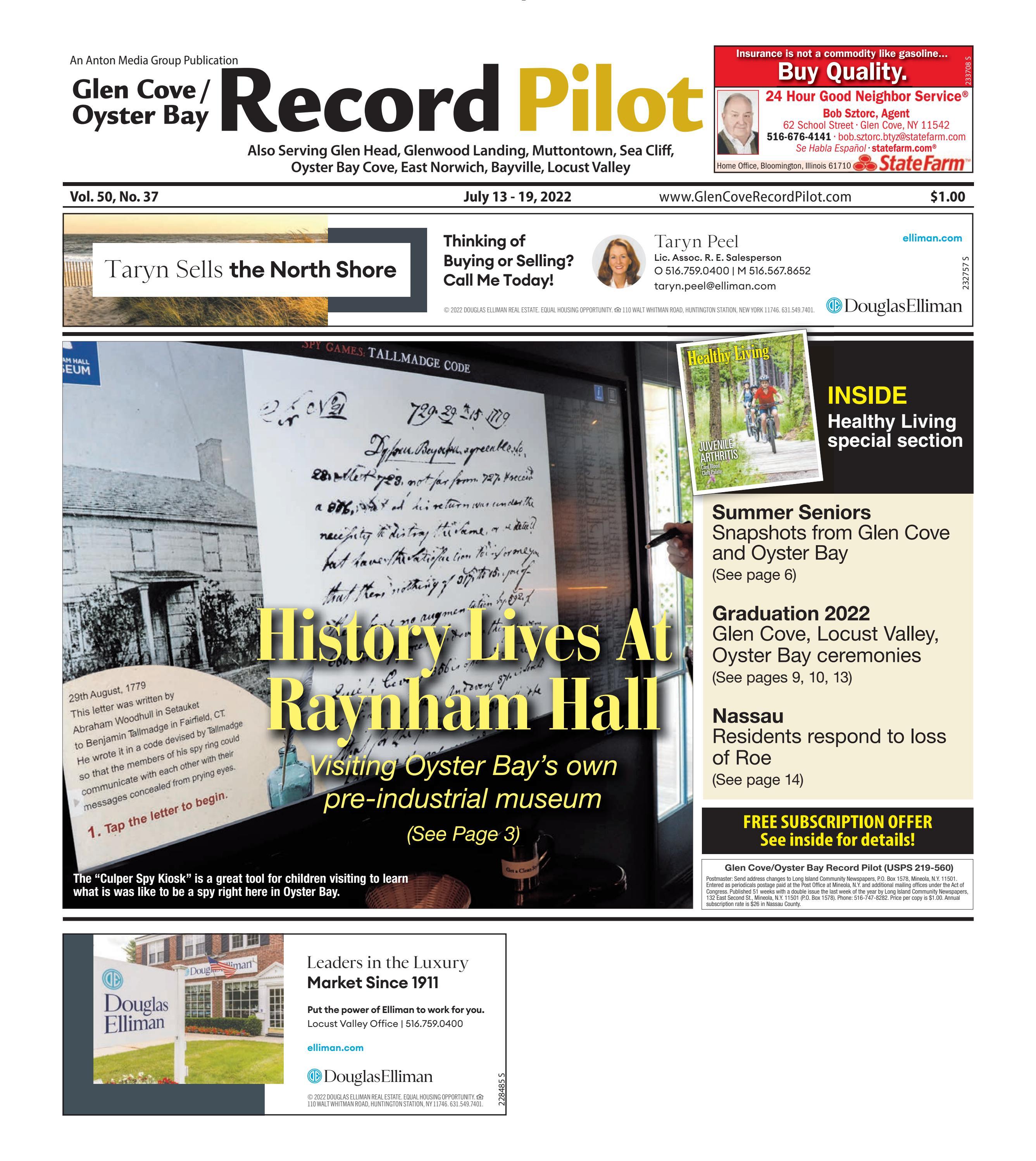 Glen CoveOyster Bay Record Pilot 7/13/22 edition is published weekly