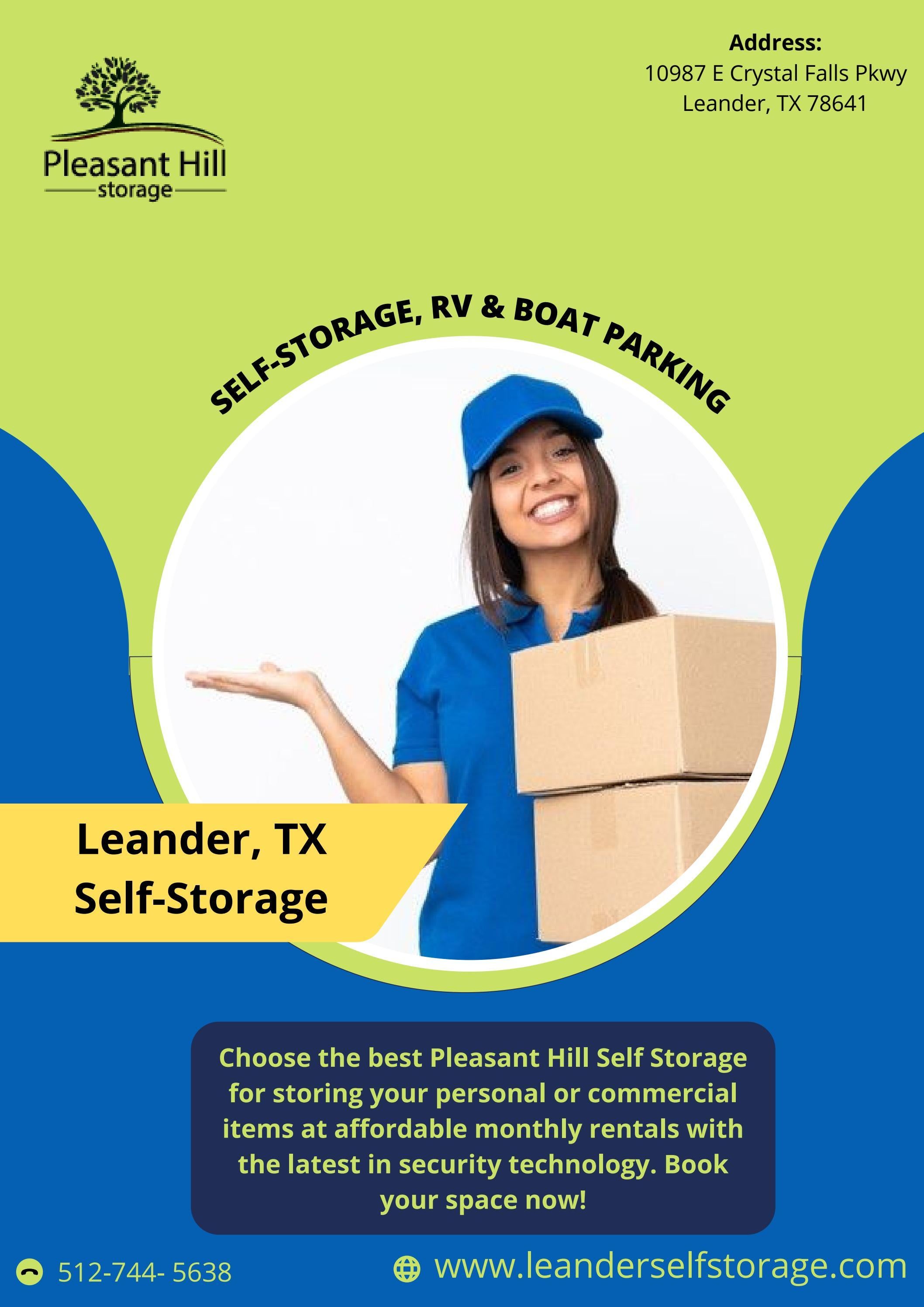 Get Affordable Self Storage Units in Leander, TX by Pleasant Hill