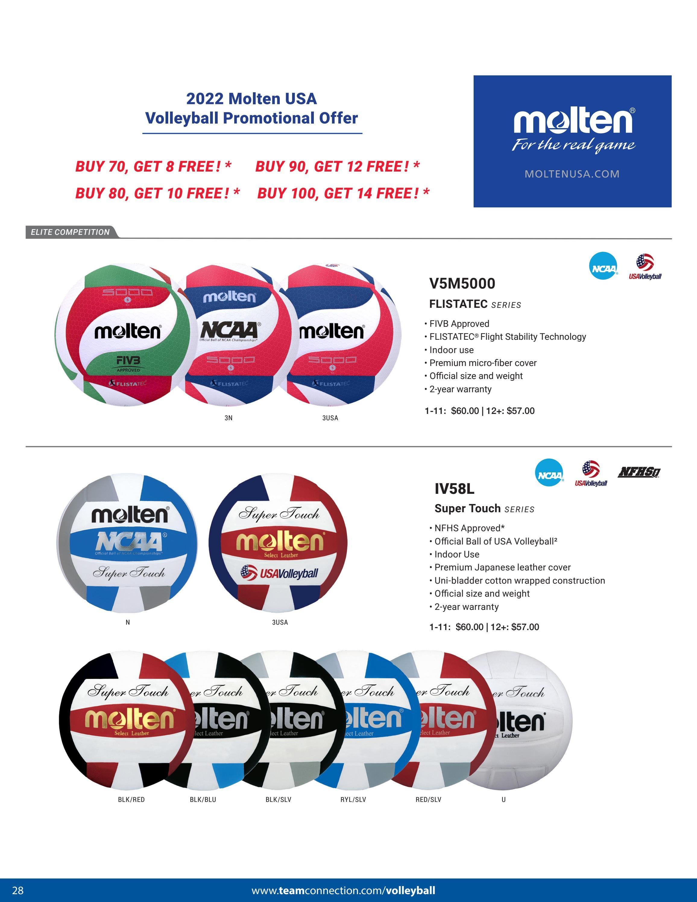 TC Volleyball Catalog Molten by Team Connection Issuu