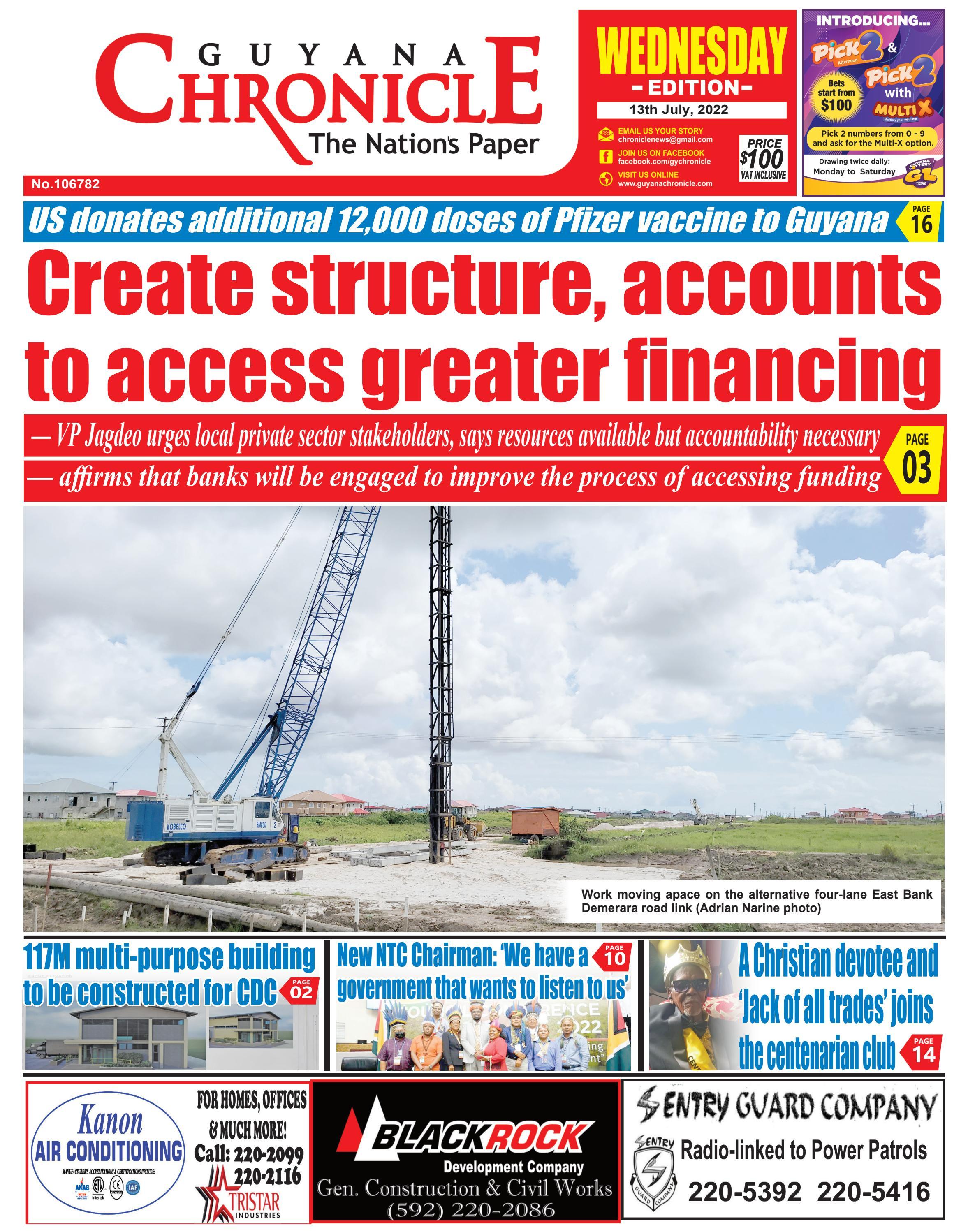 Guyana_Chronicle_Epaper_13_07_2022 by Guyana Chronicle - Issuu