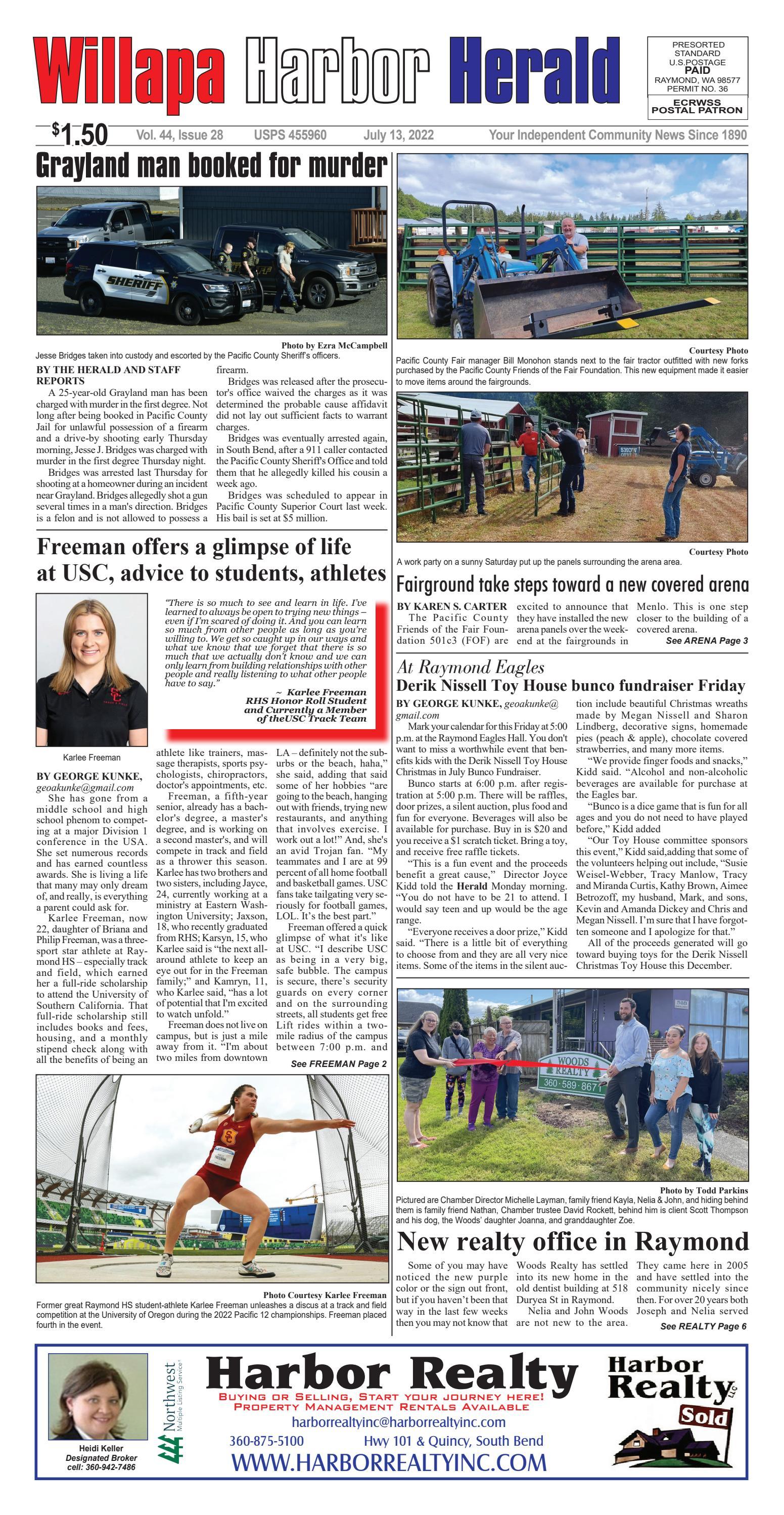Willapa Harbor Herald and Pacific County Press July 13, 2022 by  flannerypubs - Issuu