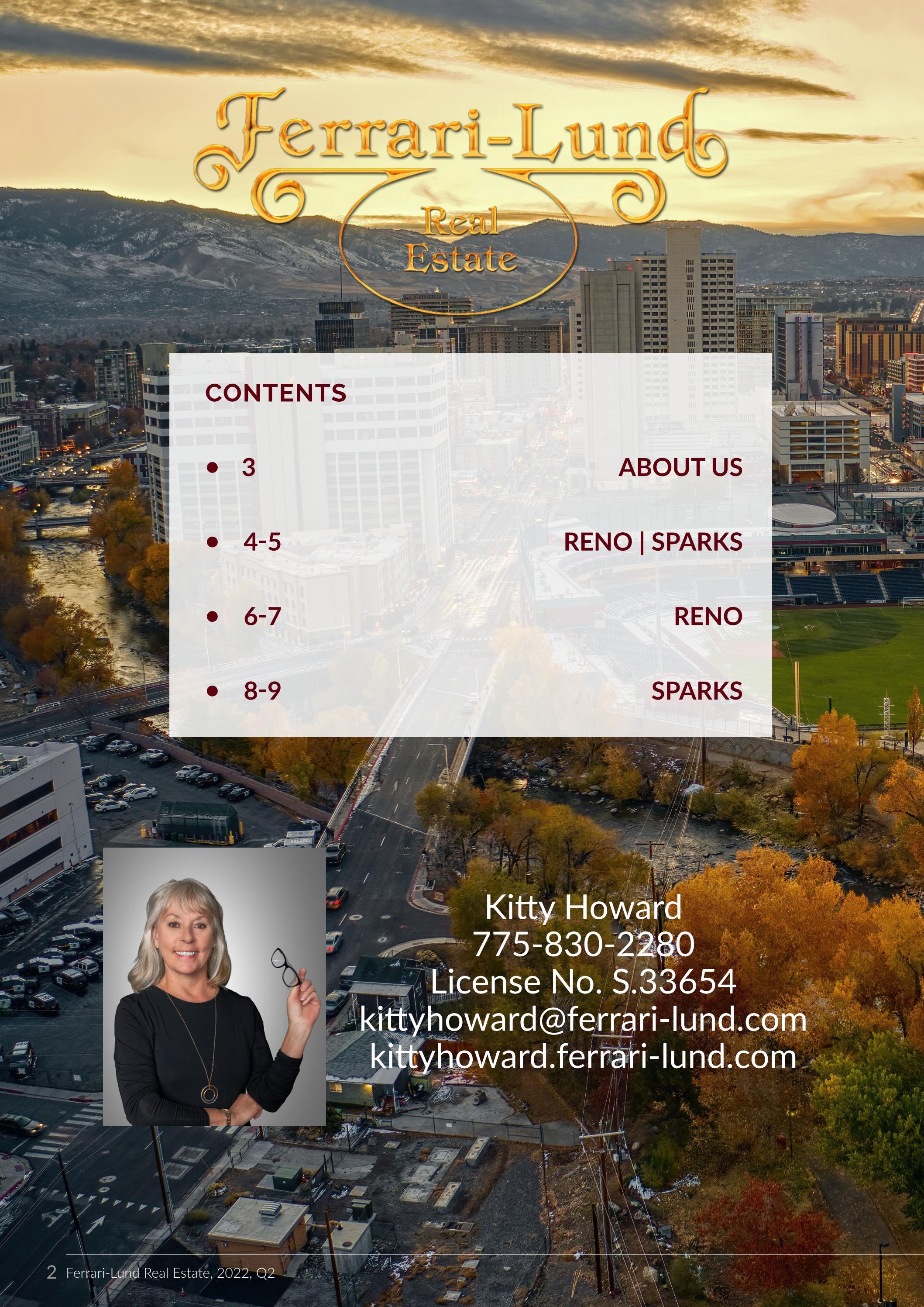 FerrariLund Real Estate Reno/Sparks Quarterly Market Report, Q22022Kitty Howard by Ferrari