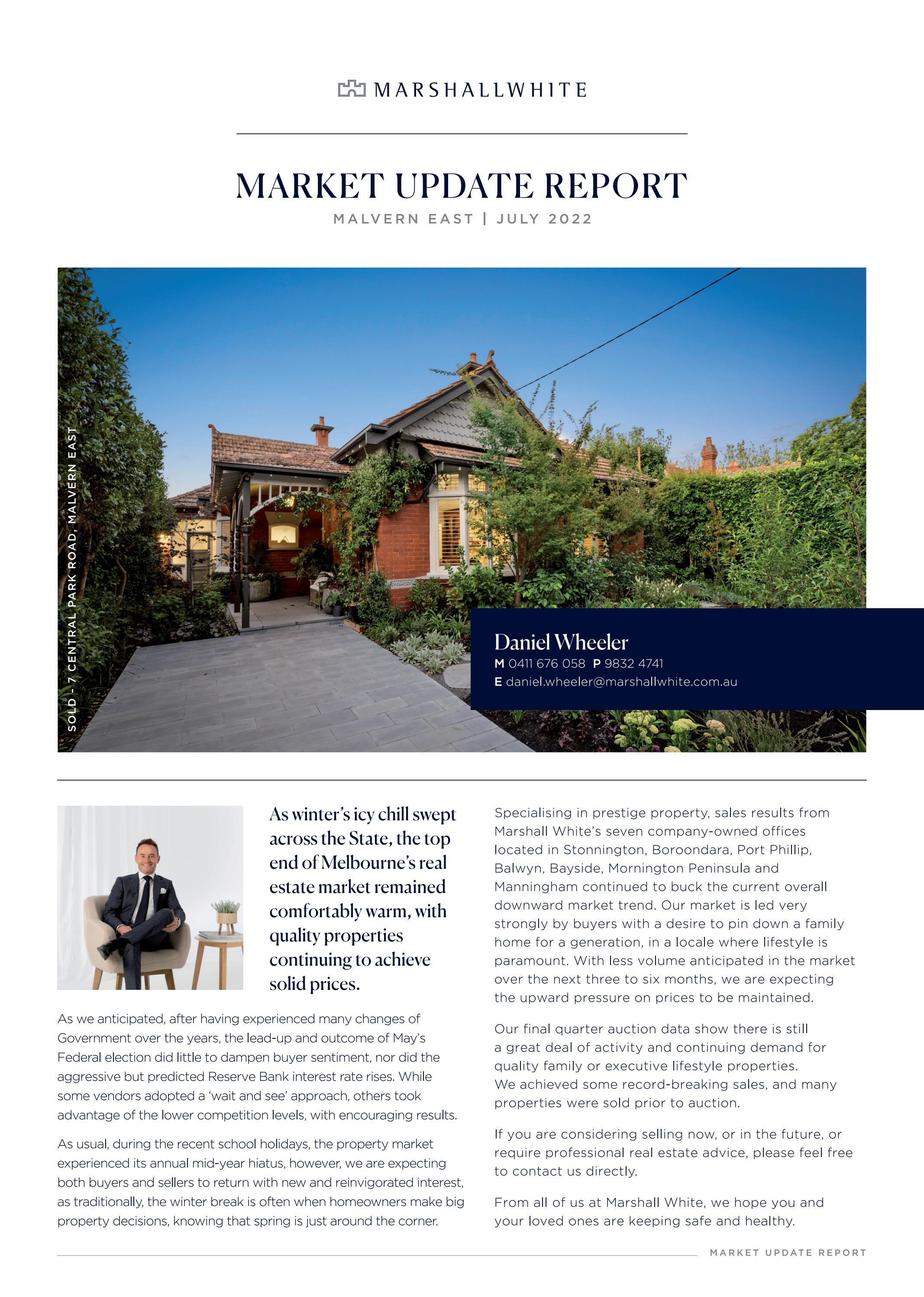 Property Market Update Report Daniel Wheeler, Armadale Issue 2