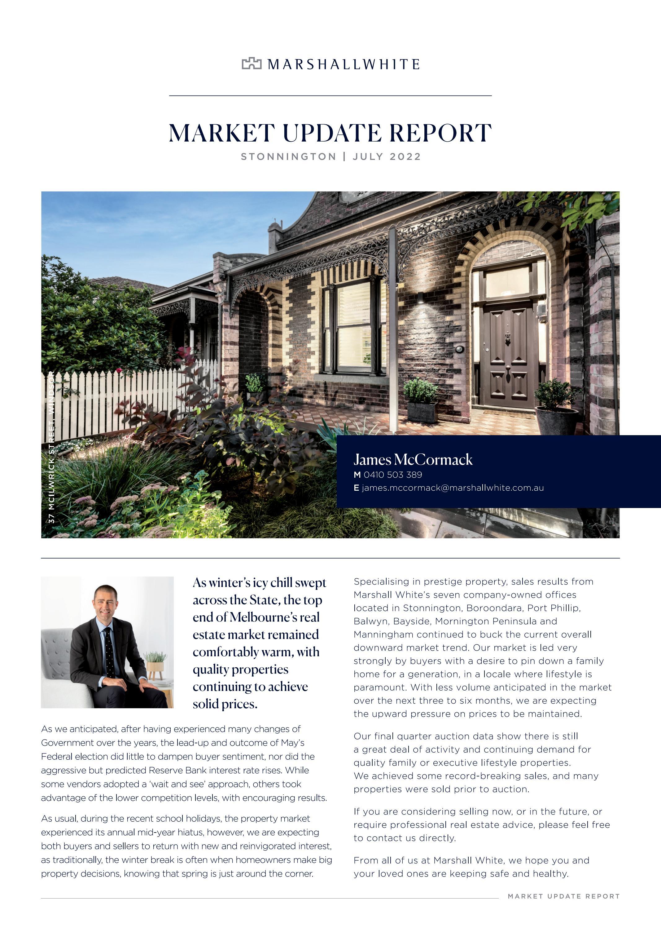 Property Market Update Report James McCormack, Armadale Issue 2