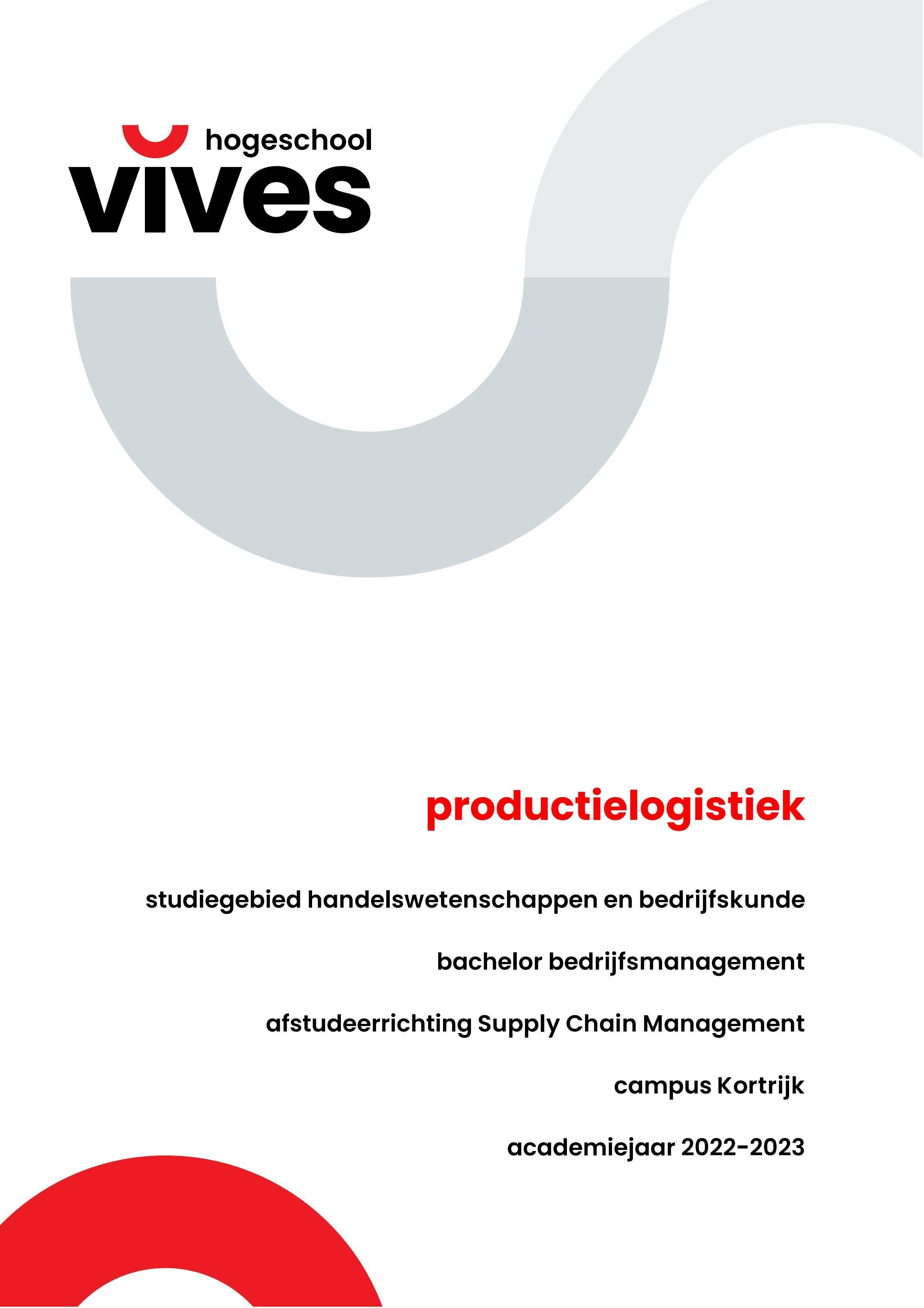 bachelor Supply Chain Management productielogistiek by