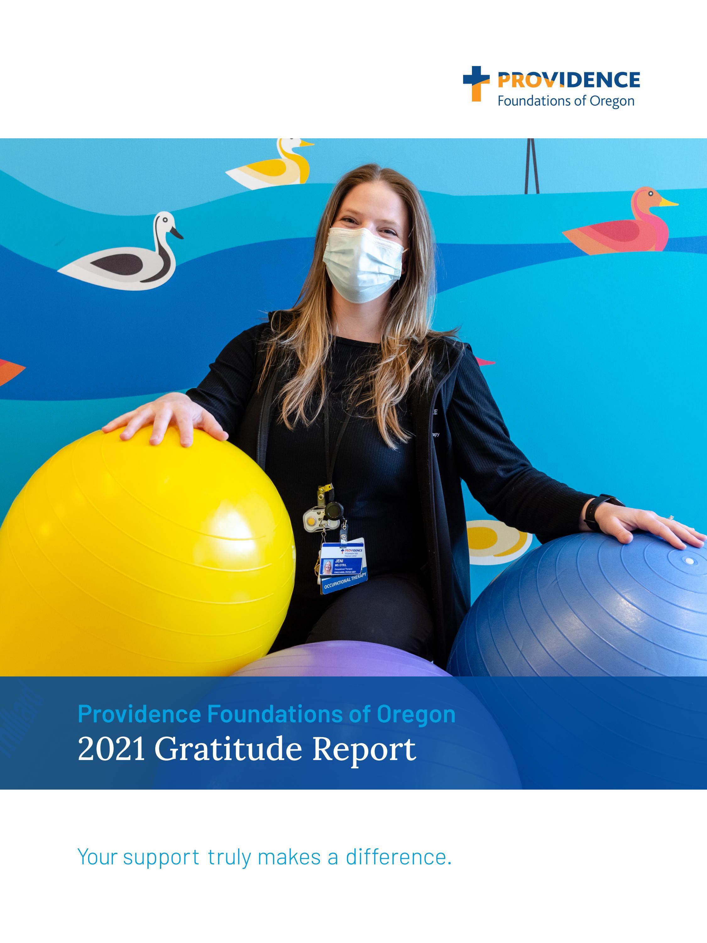 2021 Providence Foundations of Oregon Gratitude Report by Providence