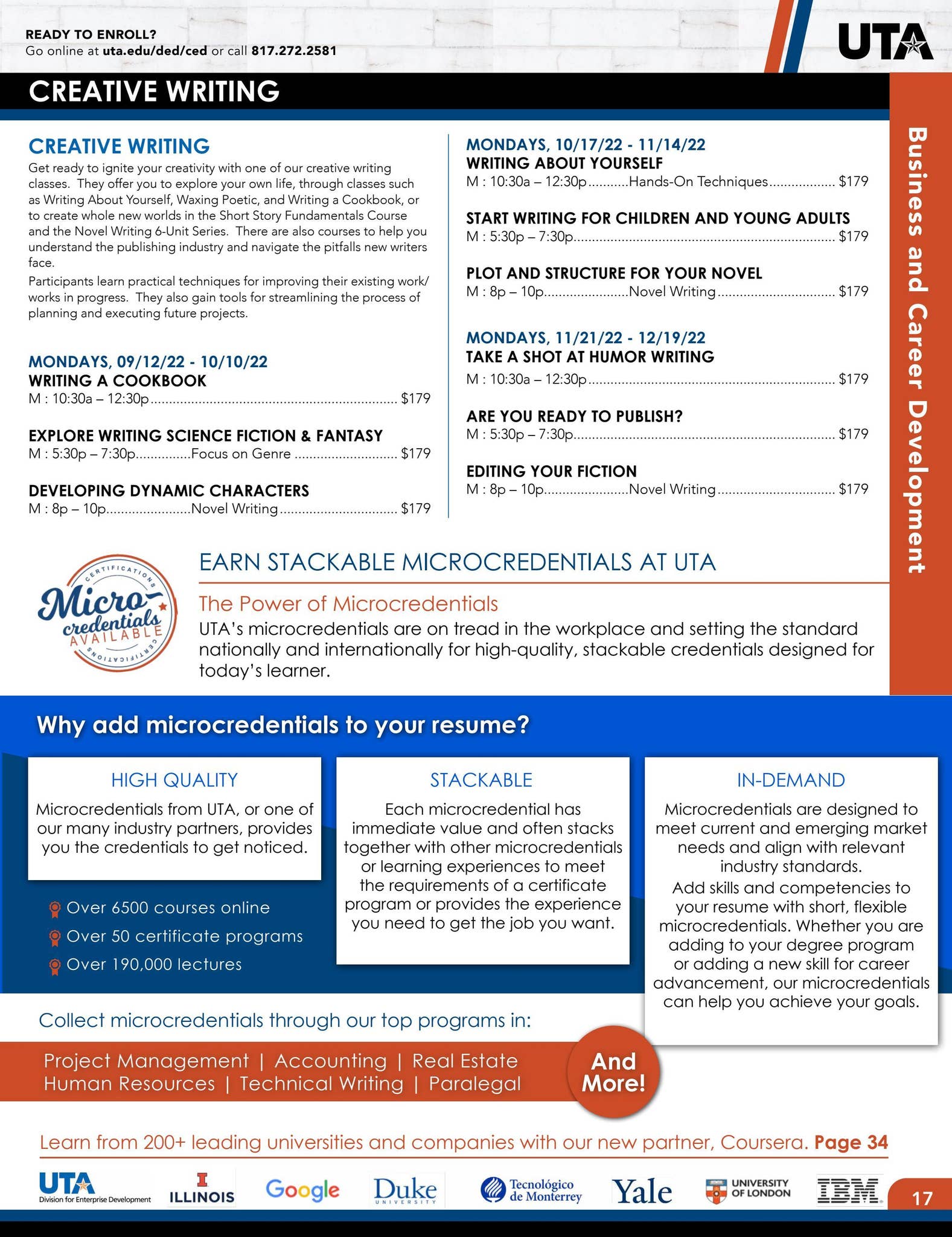 UT Arlington Continuing Education 2022 Fall Course Catalog by UTA
