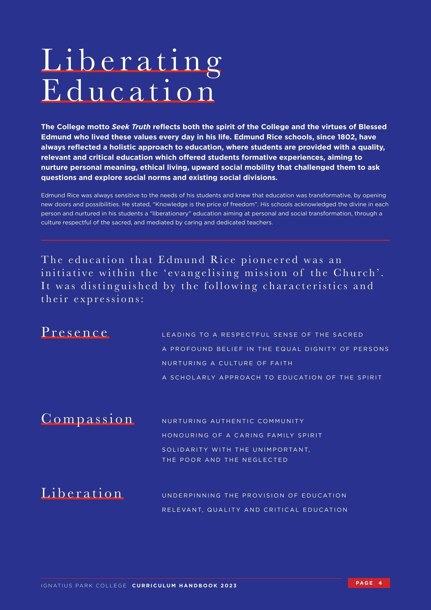 Curriculum Handbook 2023 by Ignatius Park College - Issuu