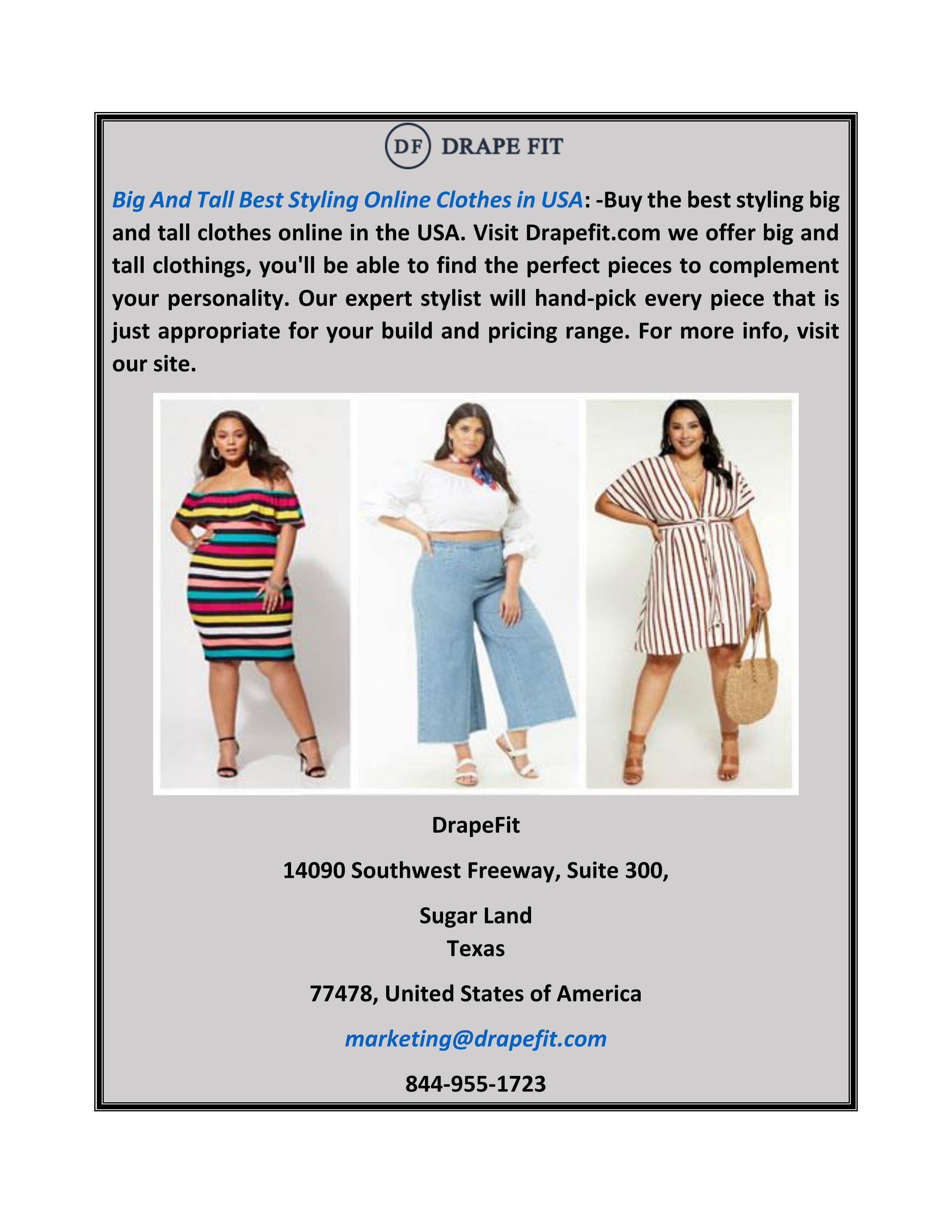 Big and Tall Best Styling Online Clothes in Usa by DrapeFit Issuu