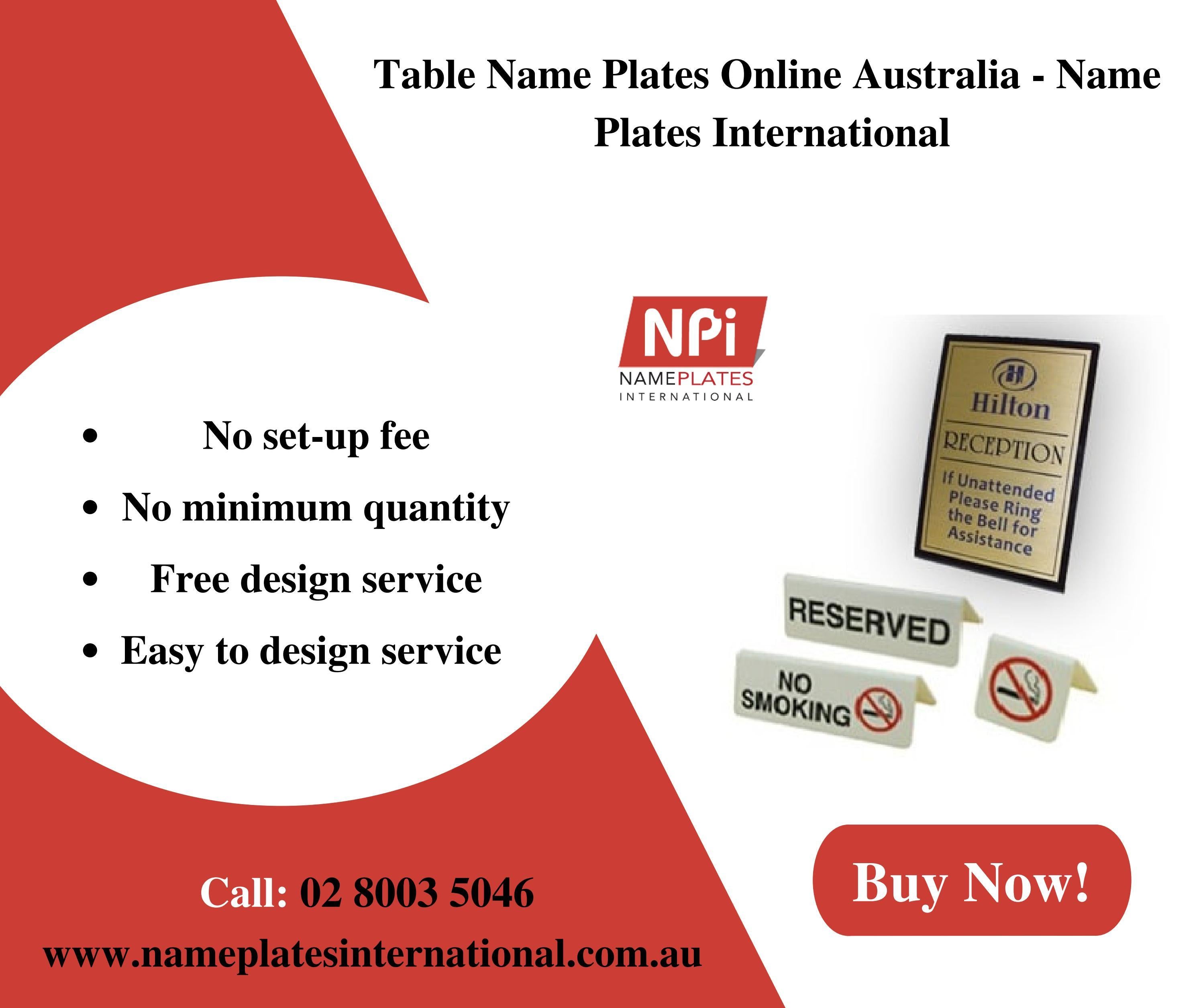 Table Name Plates Online Australia Name Plates International by Name Plates International Issuu