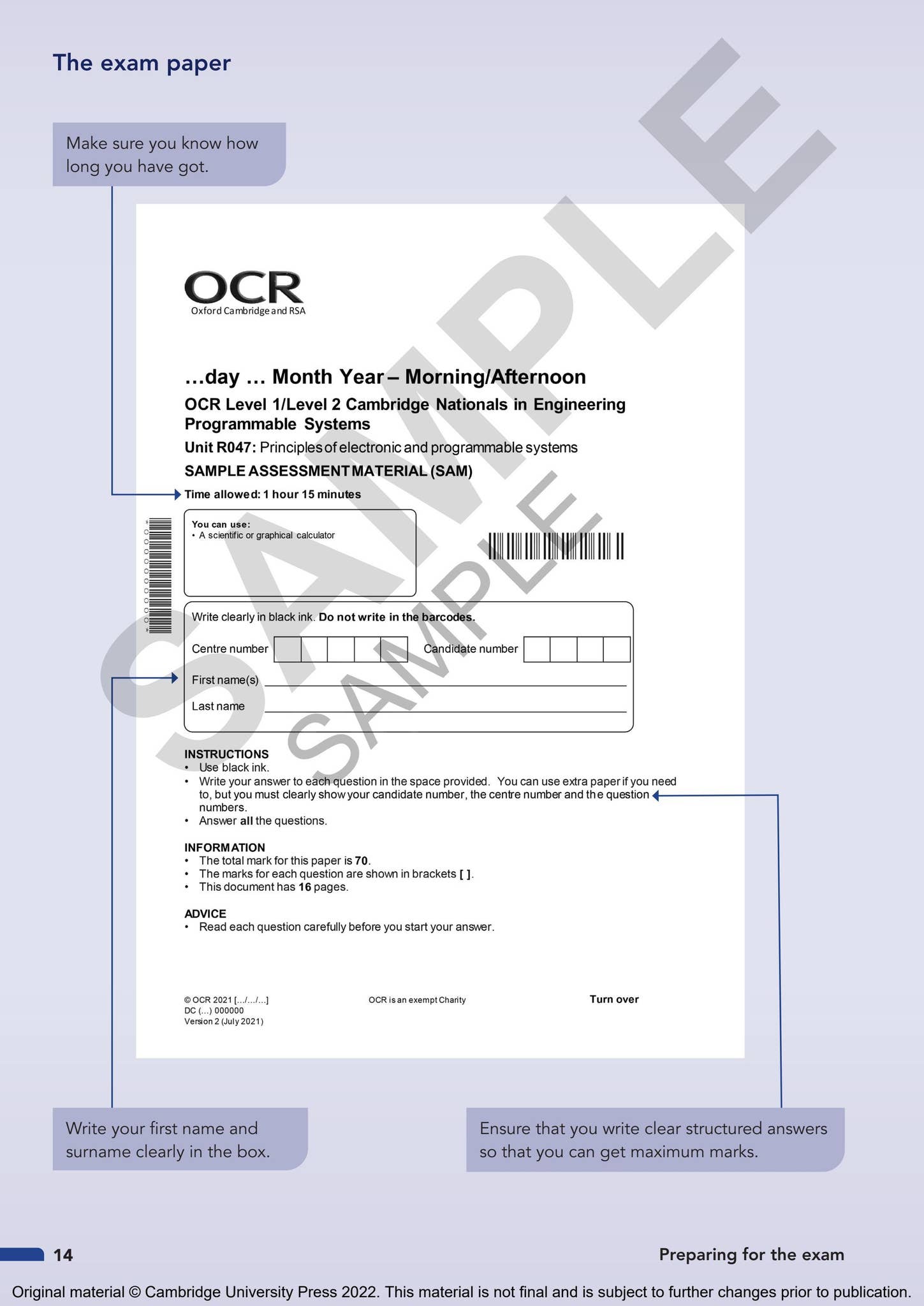 Cambridge Nationals Engineering Programmable Systems Revision Guide and ...