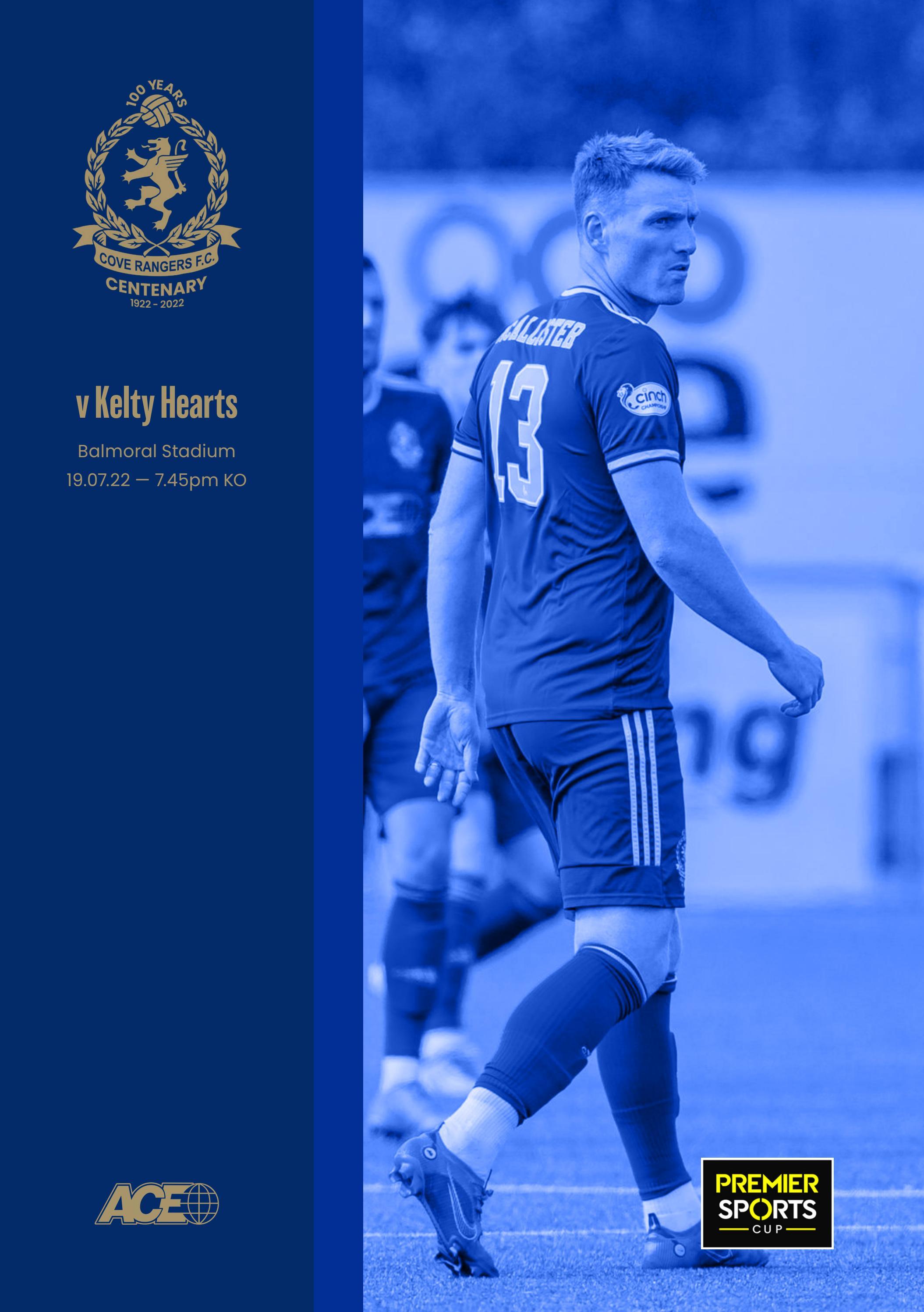 Cove Rangers FC Matchday Programme vs Kelty Hearts 19.07.22 by