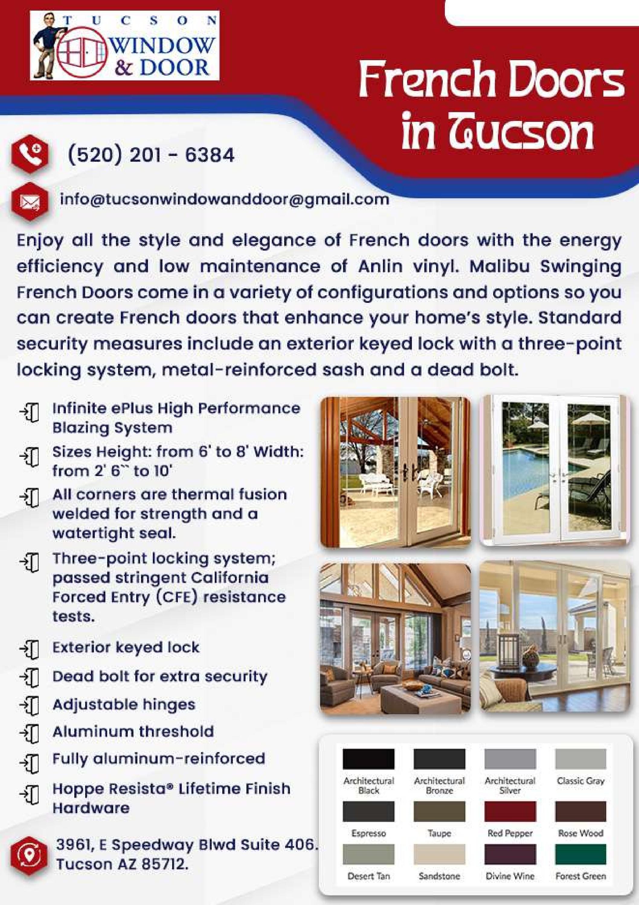 French Doors Tucson Window Replacement Tucson by tucsonwindowsanddoor