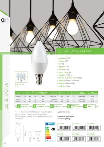 Kon.El.Co. S.p.a. 灯饰目录 · On - LED Bulbs 2021 第 10 页