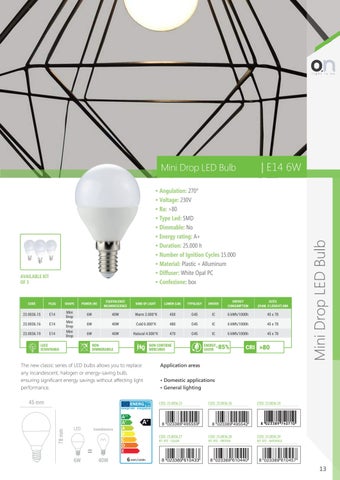 Kon.El.Co. S.p.a. 灯饰目录 · On - LED Bulbs 2021 第 13 页