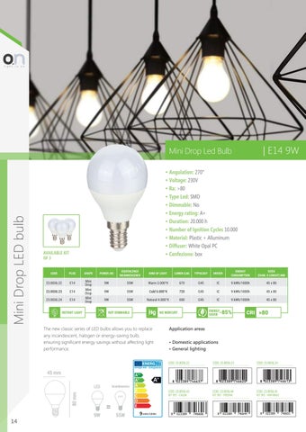 Kon.El.Co. S.p.a. 灯饰目录 · On - LED Bulbs 2021 第 14 页
