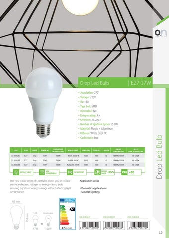 Kon.El.Co. S.p.a. 灯饰目录 · On - LED Bulbs 2021 第 19 页